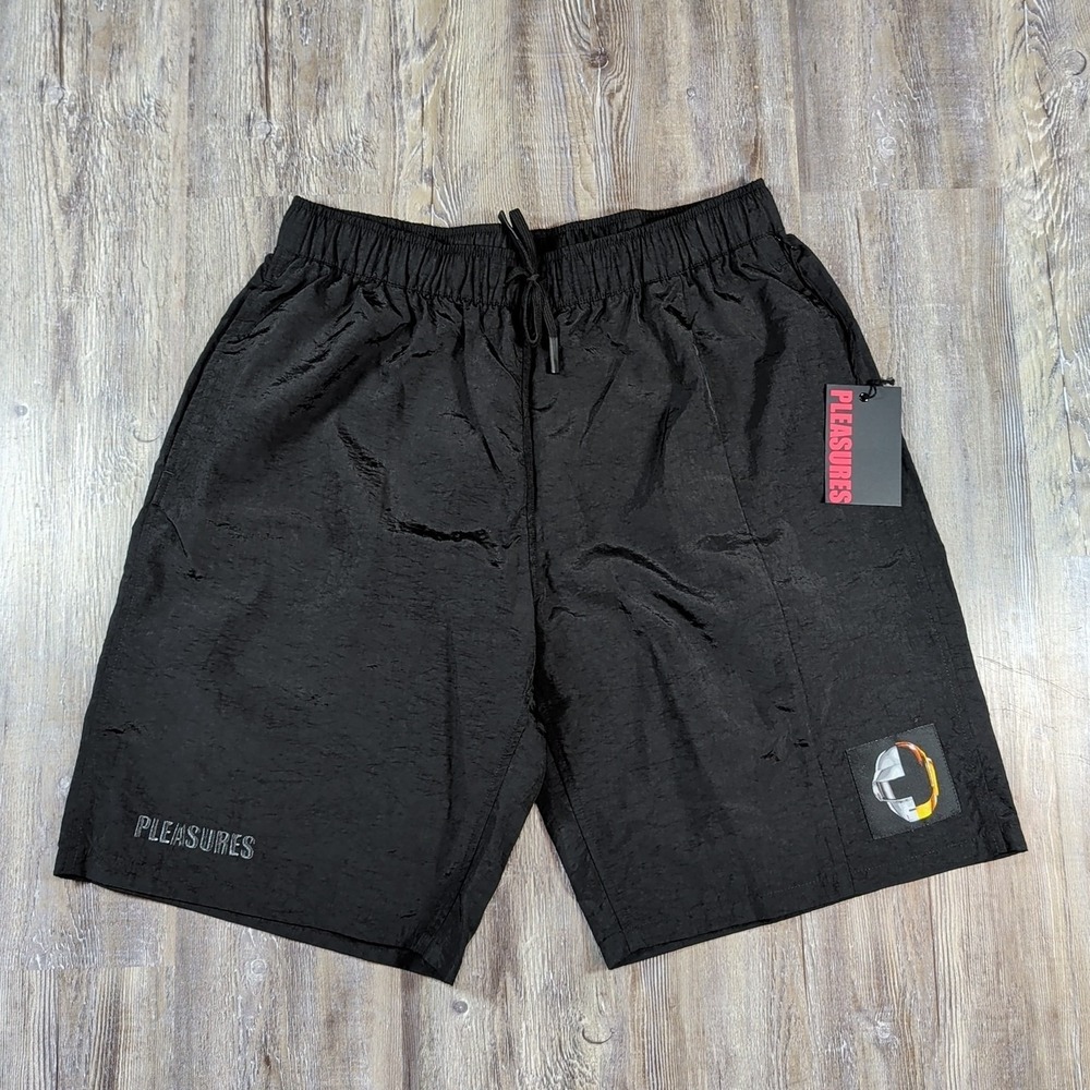 Pleasures x Daft Punk Crush Hiking Shorts Black Mens Size XXL 11 Inch Inseam